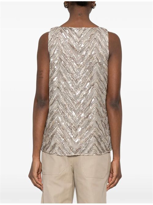 Top con paillettes Brunello Cucinelli | MF940HN602C9504