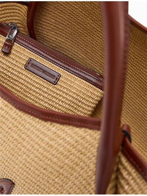Shopper in paglia Emporio Armani | EW001009AF25819M1334
