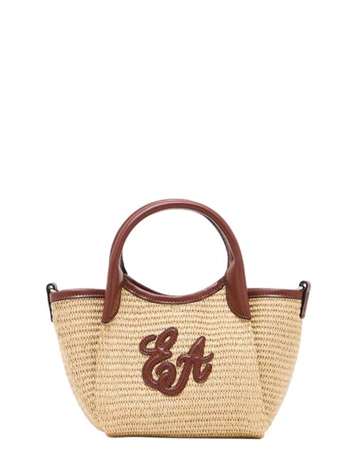 Shopper piccola in paglia Emporio Armani | EW001011AF25819M1334