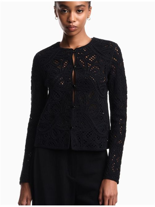 Giacca in tessuto ricamo Emporio Armani | EW002977AF22471UC001