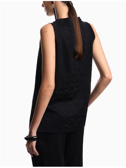 Top con strass Emporio Armani | EW003602AF10003UC001