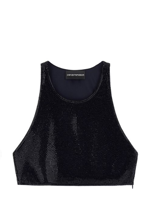 Crop top con strass Emporio Armani | EW005163AF22709UC001