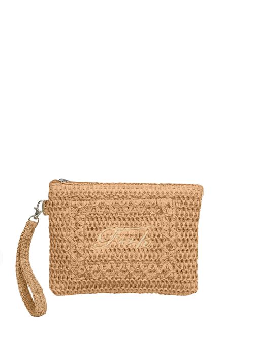 Pochette in rafia F**K | FA26-SW0007BGBeige