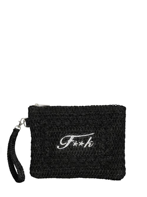 Pochette in rafia F**K | FA26-SW0007BKBlack