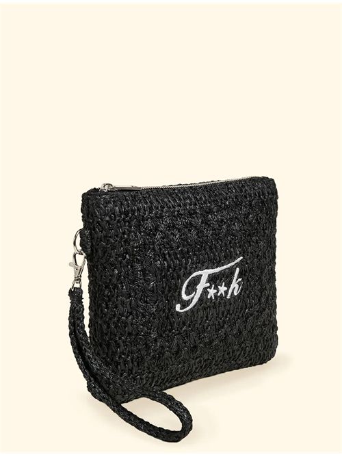 Pochette in rafia F**K | FA26-SW0007BKBlack