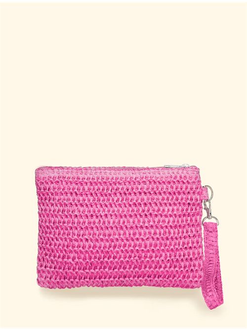 Pochette in rafia F**K | FA26-SW0007FXFuxia