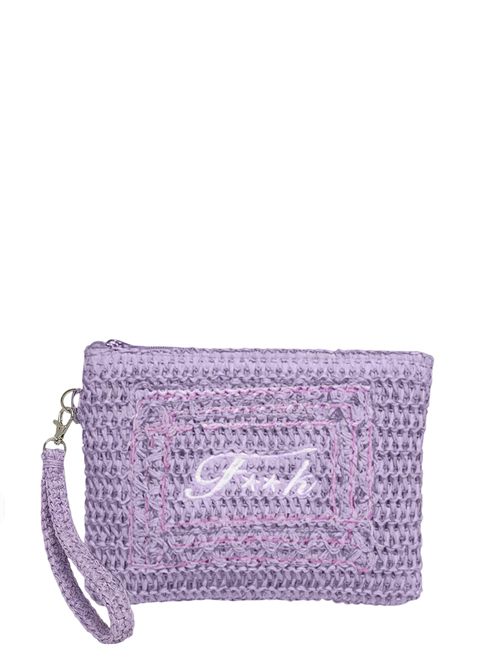 Pochette in rafia F**K | FA26-SW0007LCLilac