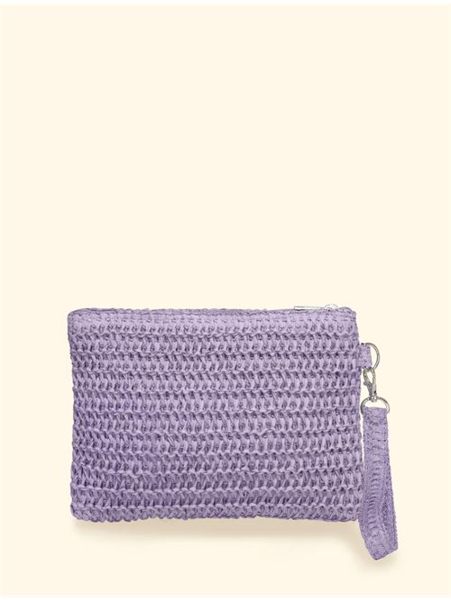 Pochette in rafia F**K | FA26-SW0007LCLilac