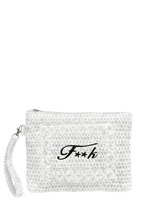 Pochette in rafia F**K | FA26-SW0007WHWhite