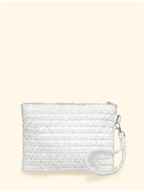 Pochette in rafia F**K | FA26-SW0007WHWhite
