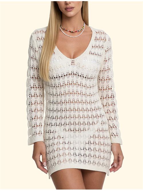 Abito in crochet F**K | FK26-SW0415WHWhite