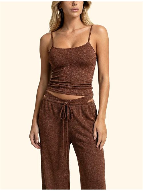 Canotta in lurex F**K | FK26-SW1146BNBrown
