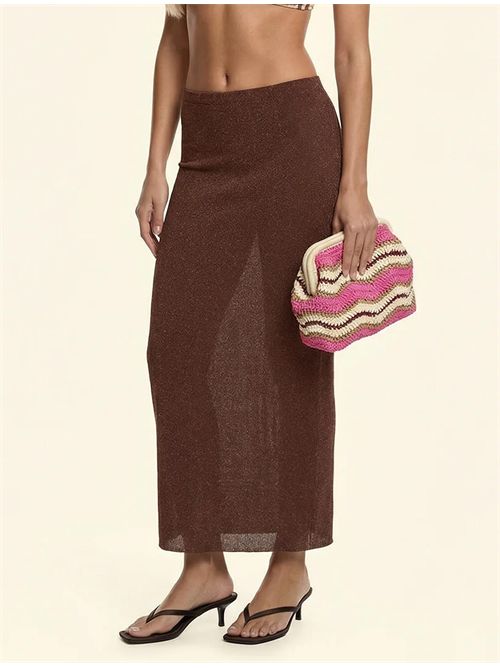 Gonna in lurex F**K | FK26-SW1148BNBrown