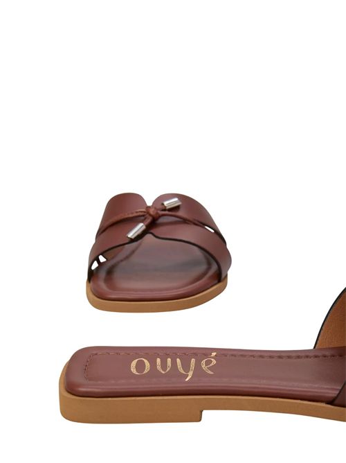 Sandalo in pelle OVYE' MI | CR01LNAPCIOCCOLATO
