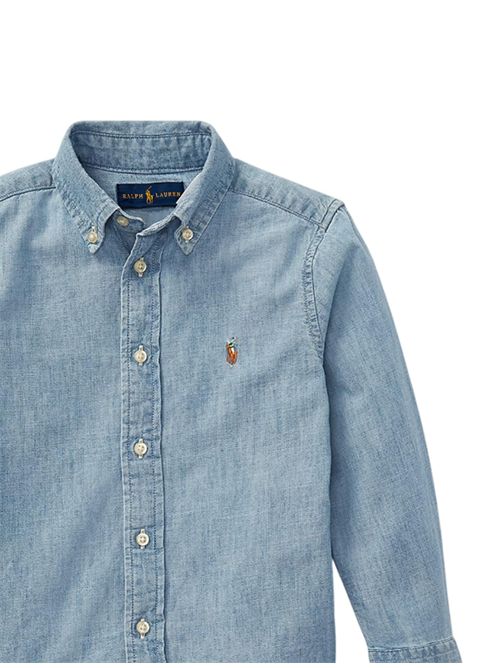 Camicia in chambray Ralph Lauren Bimbo | 322703283001