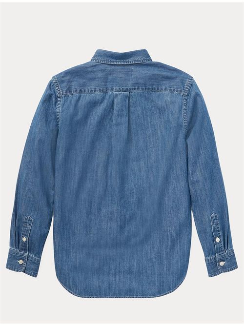 Camicia in chambray Ralph Lauren Bimbo | 323713843001