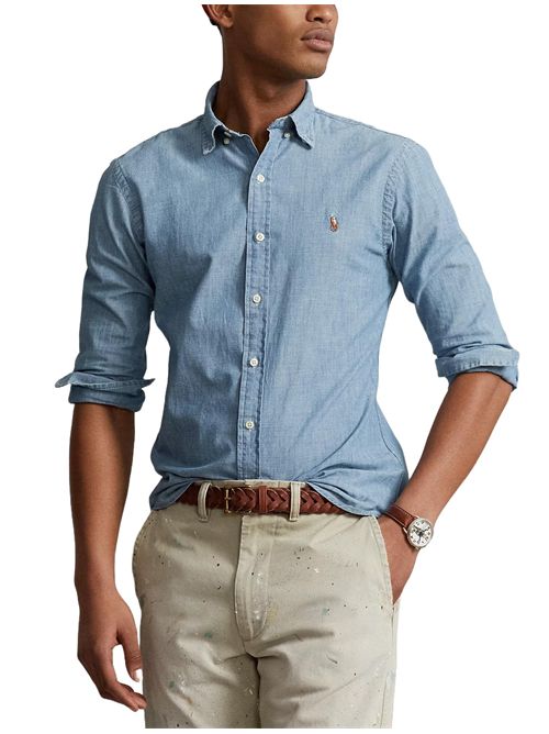 Camicia in chambray Ralph Lauren | 710548538001