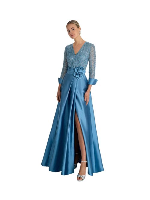 Abito da sera lungo Rosa Clara | 1T151TAF0P68AZUL EMPOLVADO