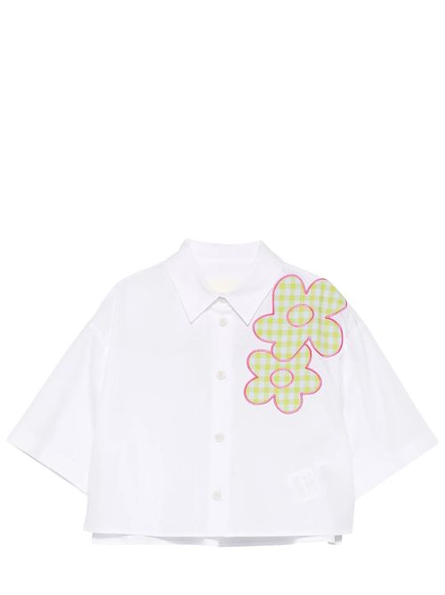 Camicia con applicazione Simonetta | SY5A01P0013100VE