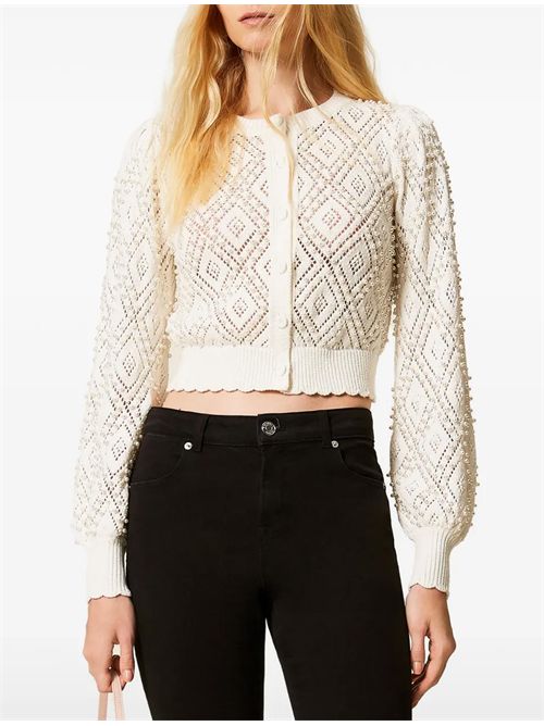 Cardigan con perle TWINSET | 261TP320300059