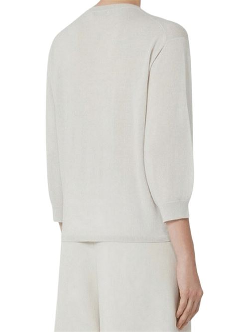 Maglia da donna in pura lana dalla linea dritta, manica a 3/4, colore bianco S MAX MARA | 9366045106001