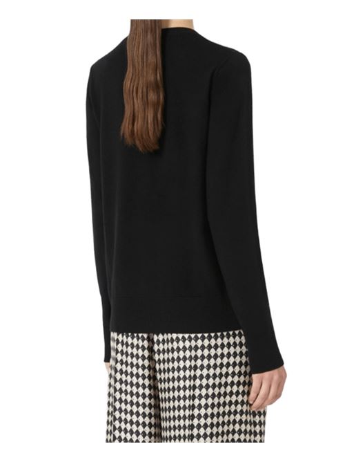 Maglia da donna in pura lana, scollo a V, manica lunga, colore nero S MAX MARA | 9366085106008