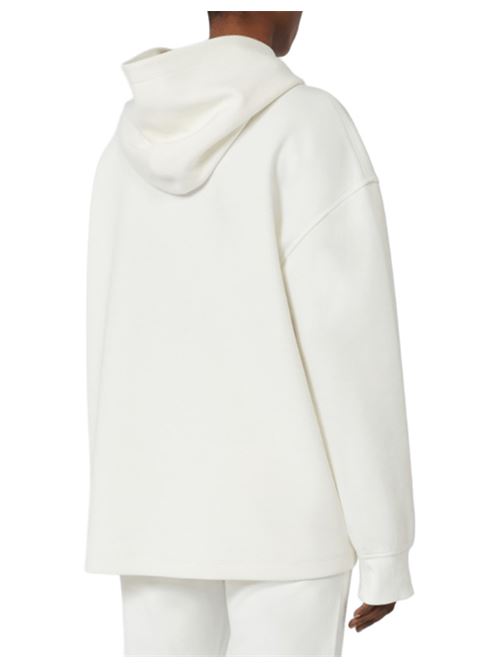 Felpa da donna in tessuto tecnico, con cappuccio, colore bianco. S MAX MARA | 9946011106001