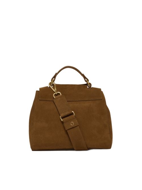 Borsa da donna da portare a mano, a spalla oppure a tracolla in morbida pelle nubuk martellata, color sella ORCIANI | B01999NABALLSEL
