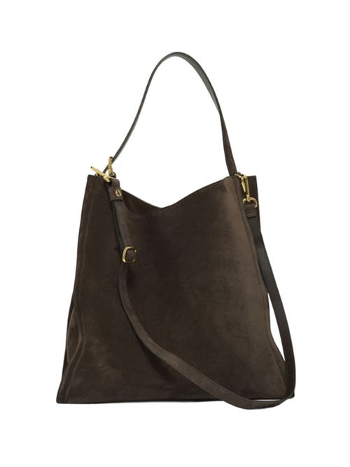 Borsa in suede a spalla/ tracolla regolabile, chiusura con bottone magnetico. colore t.moro ORCIANI | B02206SENALLTMO