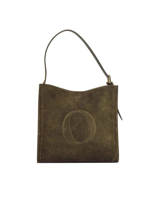 Borsa in suede a spalla/ tracolla regolabile, chiusura con bottone magnetico., colore bosco ORCIANI | B02207SENALLBOS