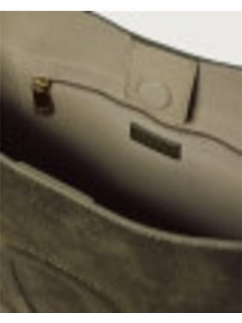 Borsa in suede a spalla/ tracolla regolabile, chiusura con bottone magnetico., colore bosco ORCIANI | B02207SENALLBOS