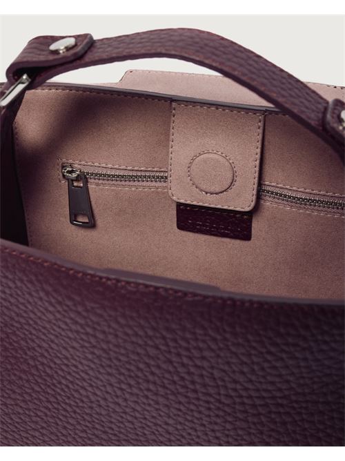 Borsa da donna da portare a mano, a spalla oppure a tracolla in morbida pelle martellata, color chianti ORCIANI | BT2006SOF20WCHI