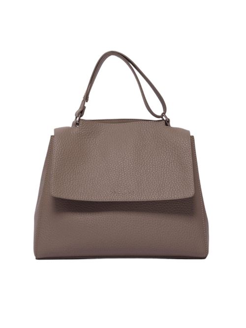 Borsa da donna da portare a mano, a spalla oppure a tracolla in morbida pelle martellata, colore taupe ORCIANI | BT2006SOF20WTAU