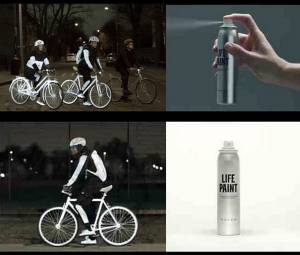 Spray On: Reflective Paint For Bikers At Night