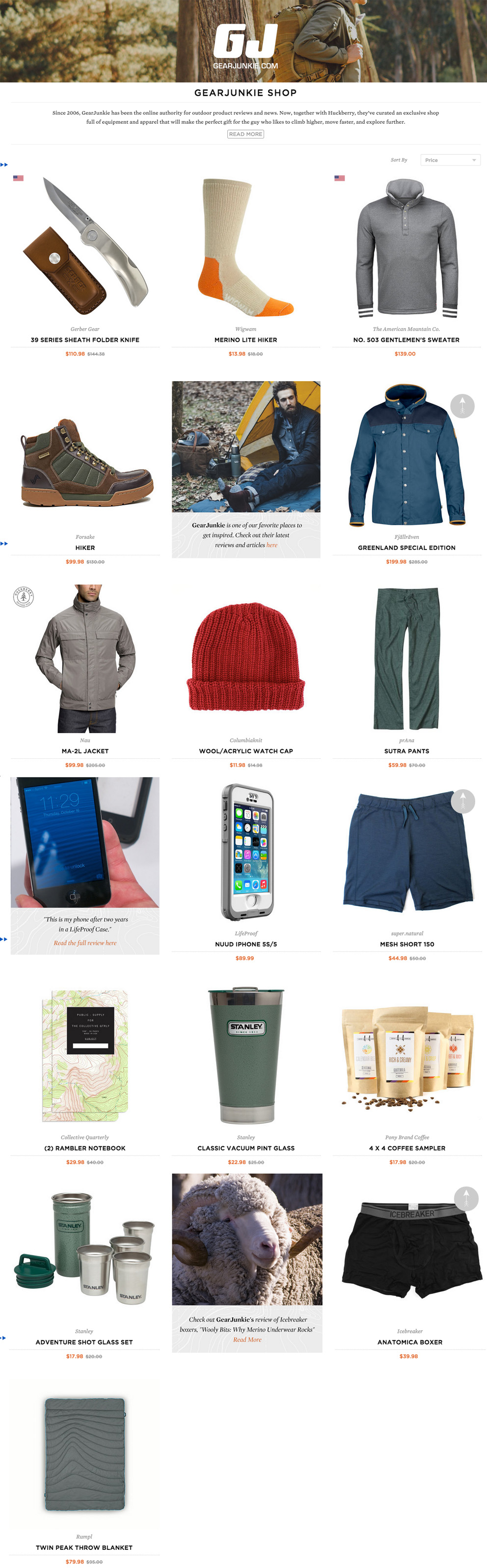 GearJunkie Rainy Day Gear Shop on Huckberry