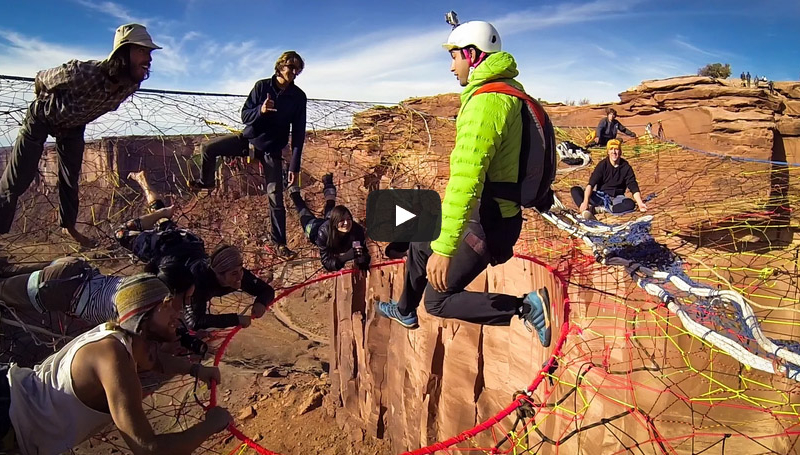 Vertigo Inducing ‘Space Net’ BASE Jump