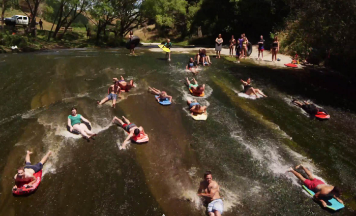 You’ll Want A Turn On This Natural Waterslide
