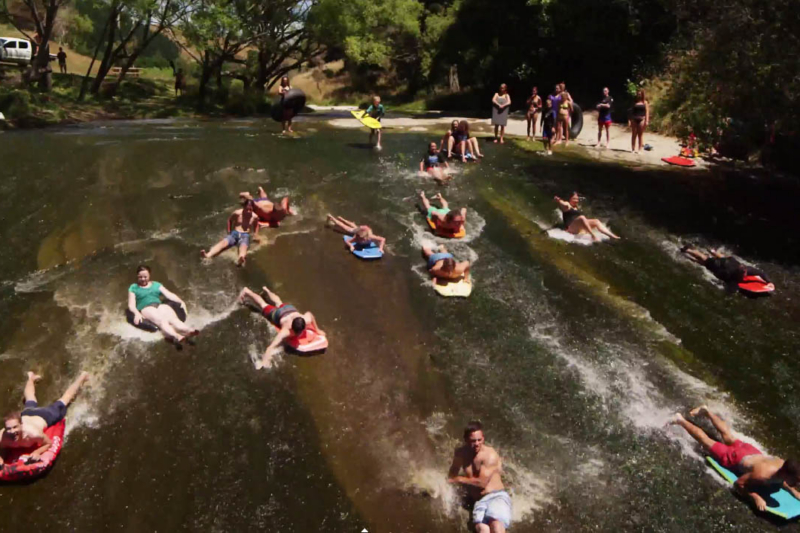 You’ll Want A Turn On This Natural Waterslide
