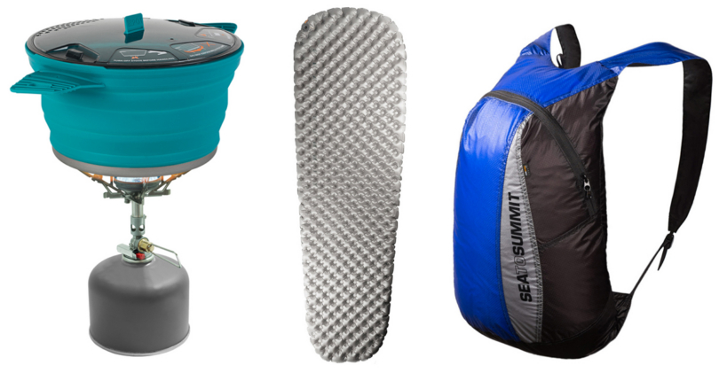 3 of the 4 Prizes for the Sea to Summit Giveaway