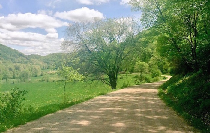 Irish Hollow Road outside Lansing Iowa