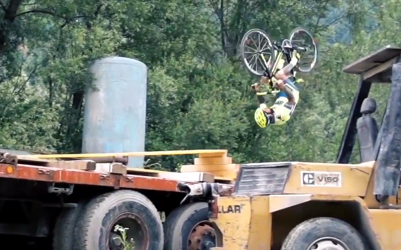 Road Biker Makes The Improbable Look Easy