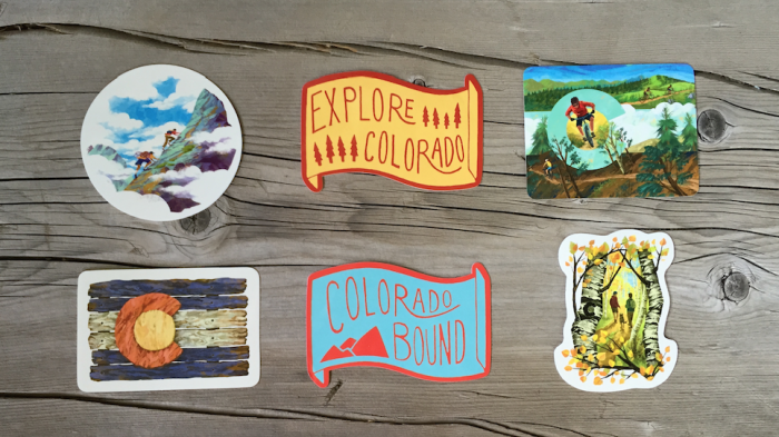 7. Sticker Pack - Colorado Adventure Sticker 6 Pack on Amazon [expanded]
