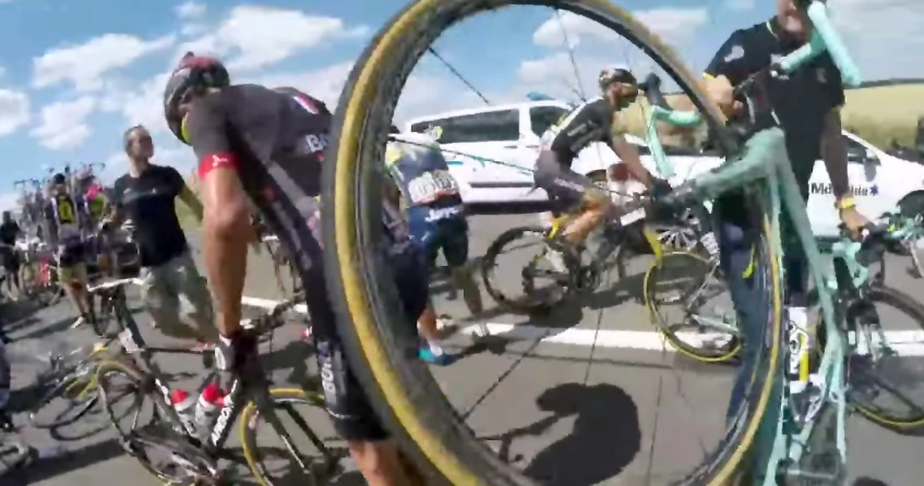 Tour De France Crash: Mechanic Picks Up Pieces