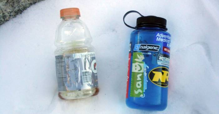 backpacking and pee bottle