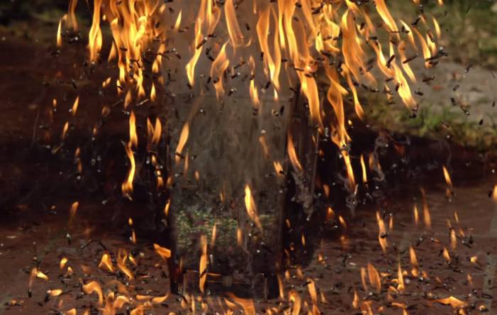 6,000 Match Heads Lit in Slow Motion