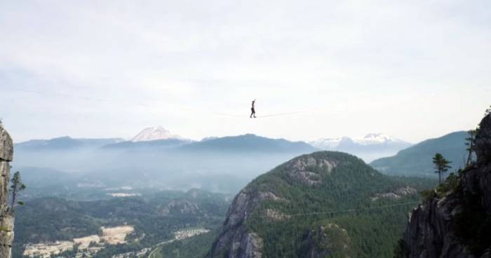 Dizzying Heights: New Slackline Free-Solo Record