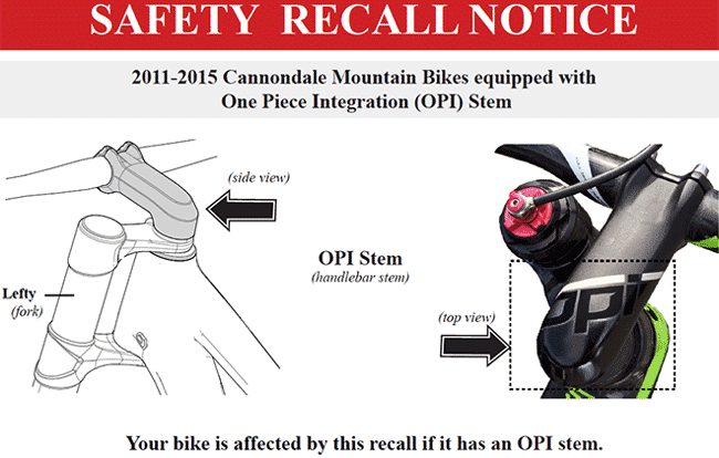 cannondale recall