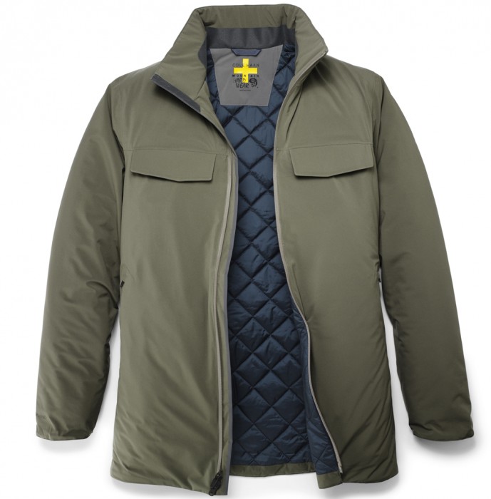 CH+MH ZerøGrand Motoring Coat_Stone Green + Hardwear Navy