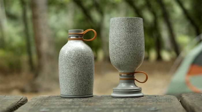 Canteen Converts To Cup For Camp Beverages, Hot Or Cold