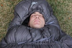 Thylacine sleeping bag head